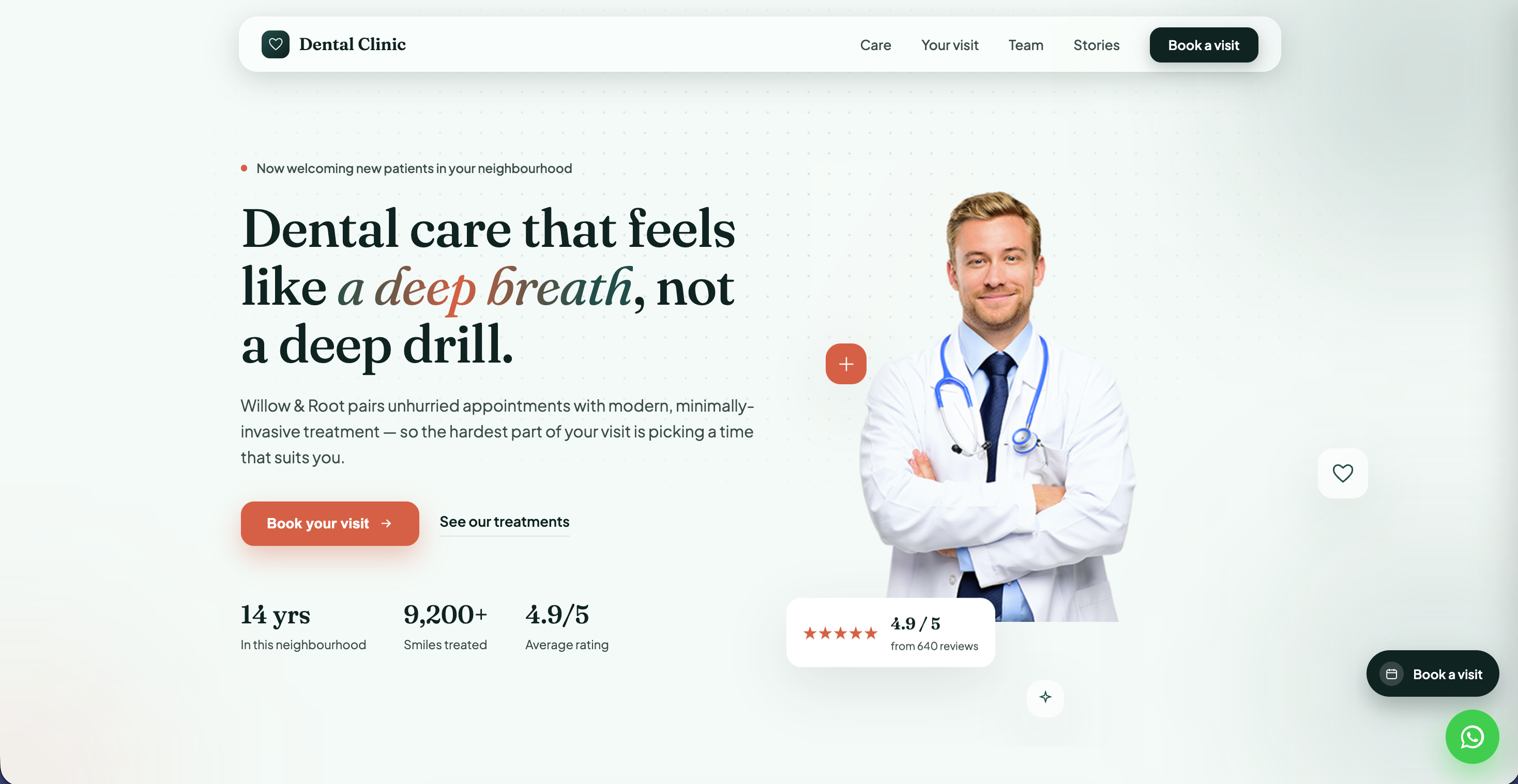 Dental Clinic clinical template preview